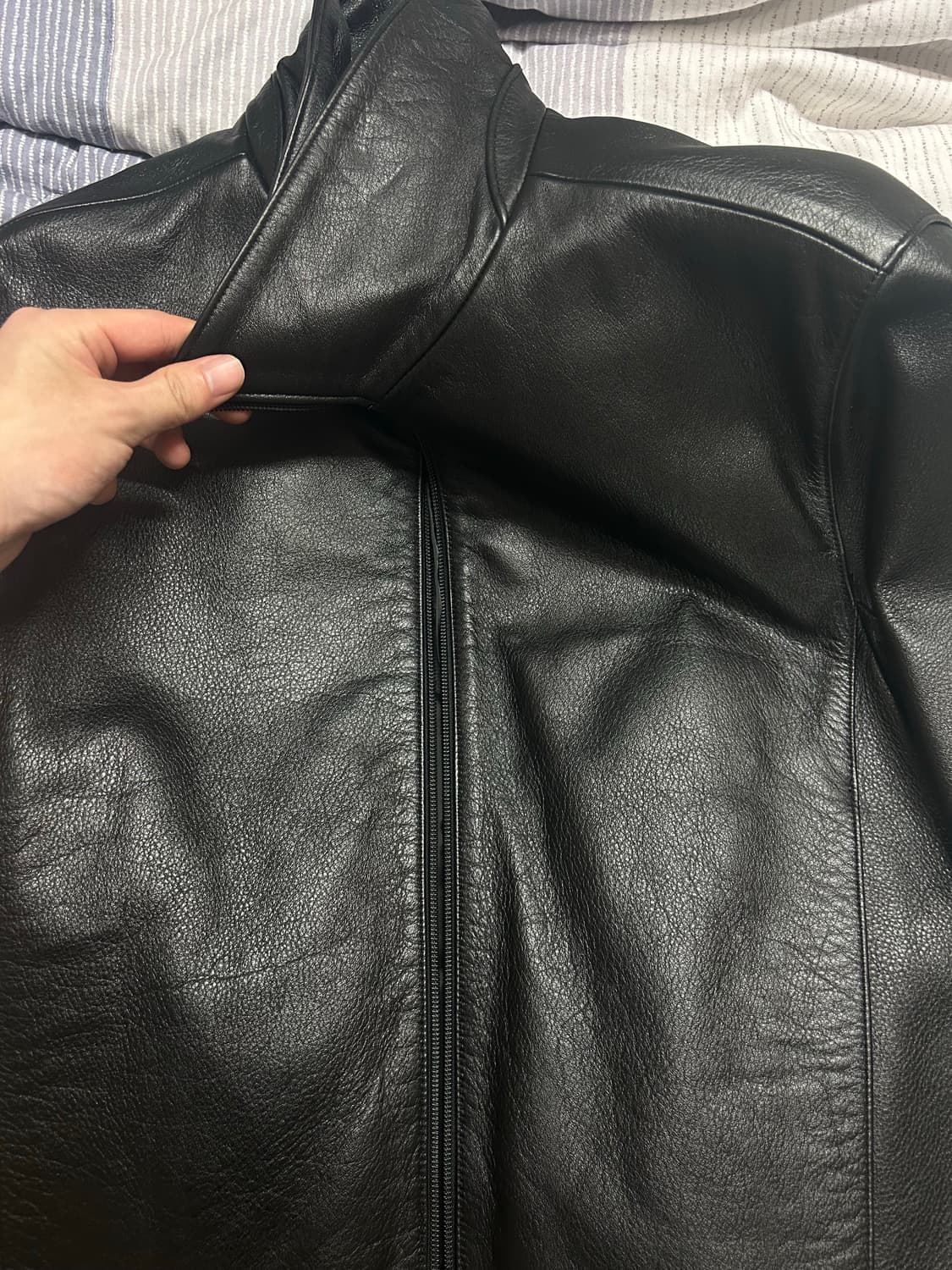 머듈 014 appendix 레더자켓 black 2size 상품이미지3