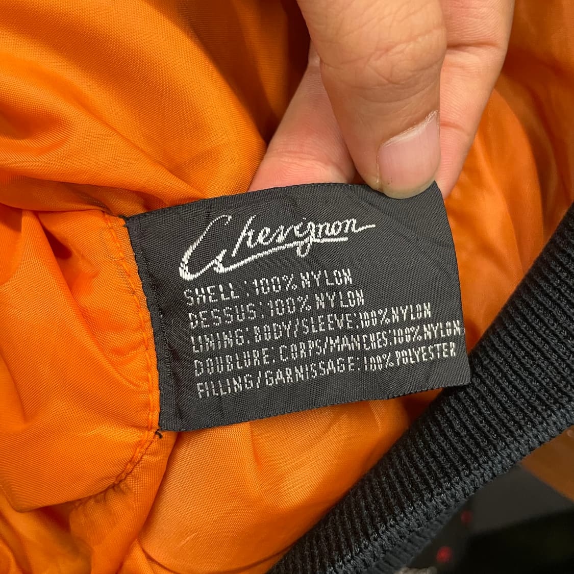 90s 쉐비뇽 후면 빅 자수 MA-1 봄버 항공 점퍼 상품이미지7