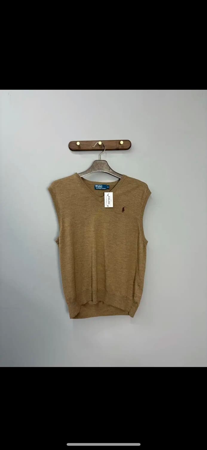 폴로 랄프로렌 포니로고 브이넥 딥베이직 니트 베스트 H1067 상품이미지2