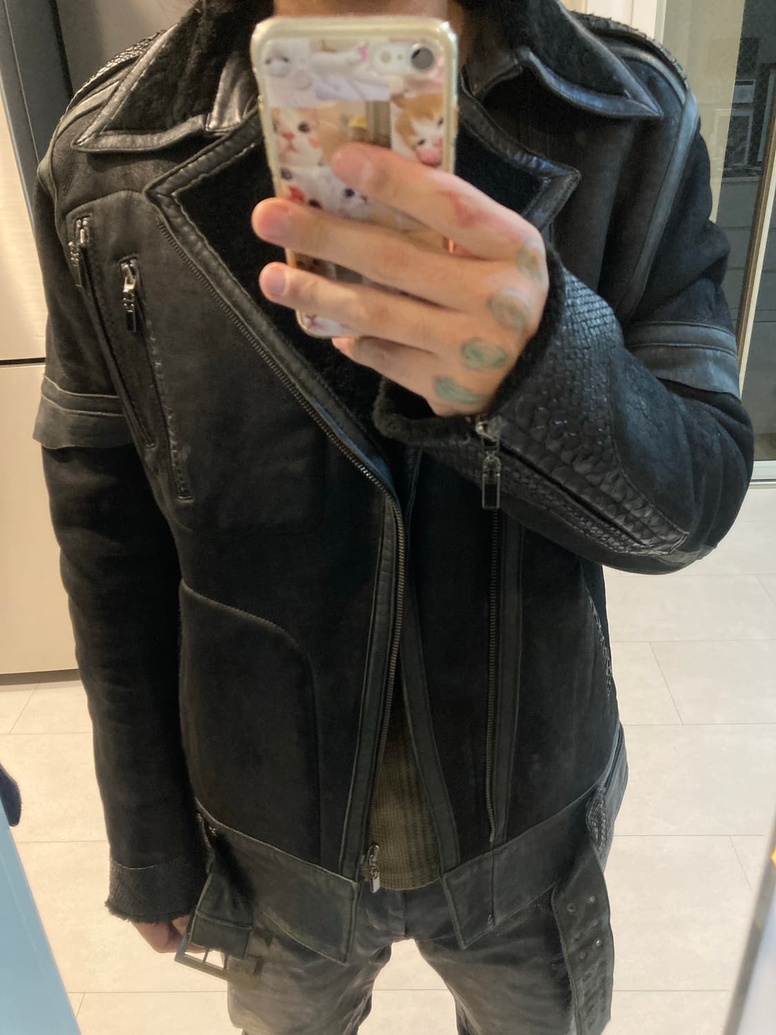 파이톤 무스탕 자켓 상품이미지3