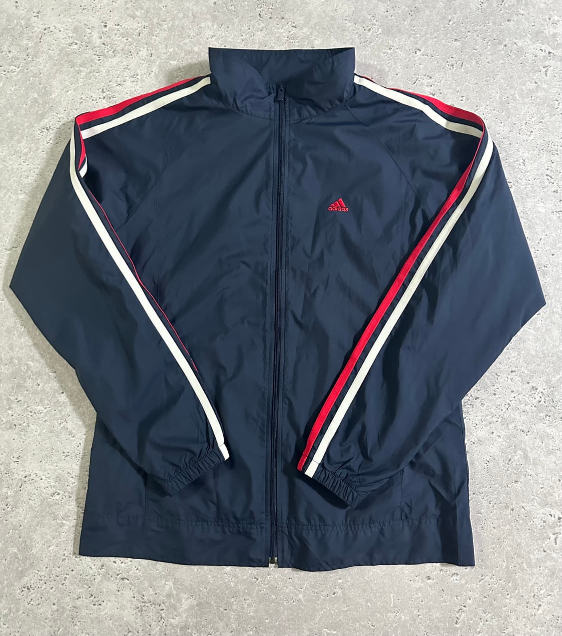 일본판 Y2K 올드스쿨 퍼포먼스 로고 트랙 셋업 네이비 레드 상품이미지2