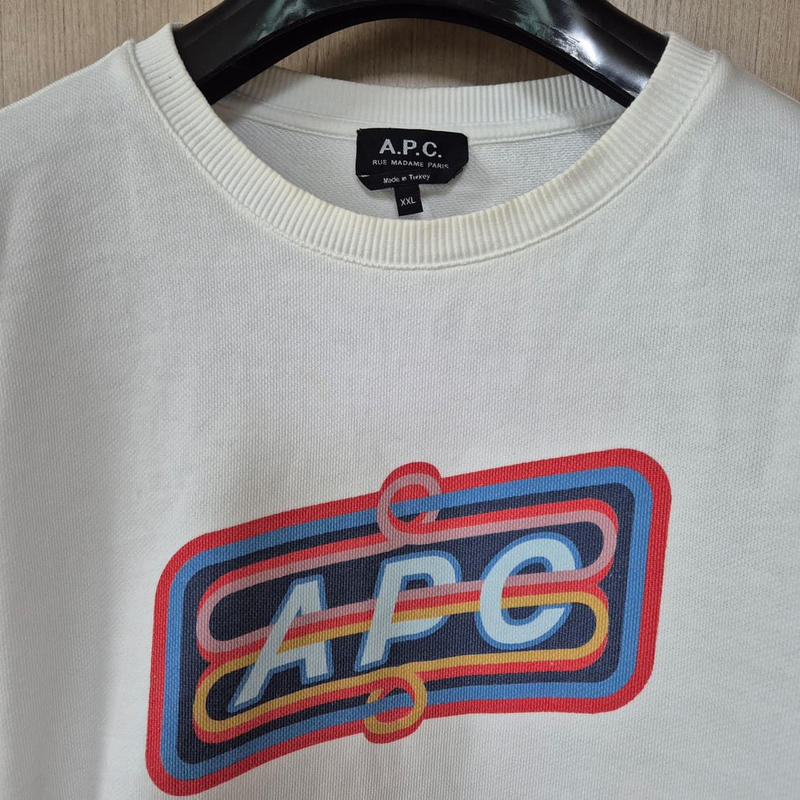[XXL] A.P.C. 화이트 로고 맨투맨 상품이미지2