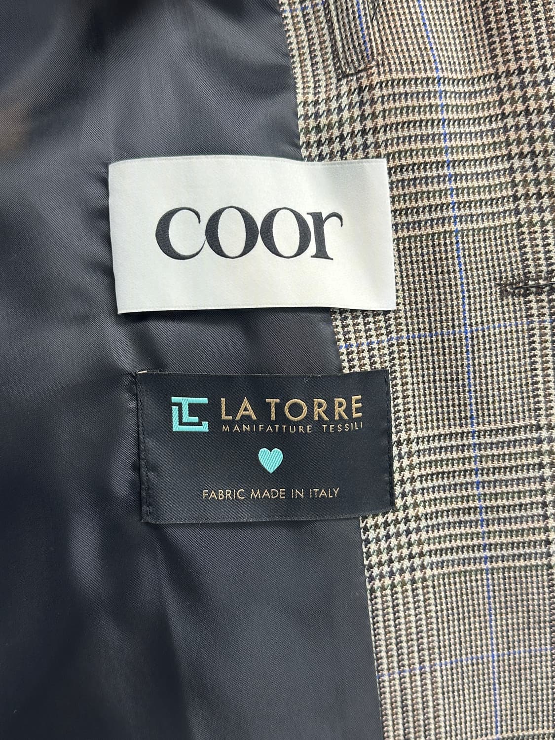 쿠어 글렌 체크 울 오버사이즈 블레이저 (M, 새상품) 상품이미지4