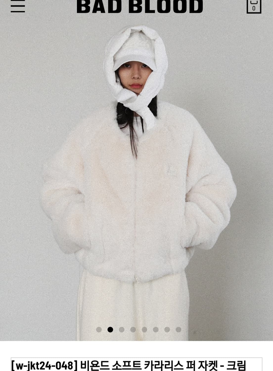 (새상품)배드블러드 비욘드 소프트 카라리스 퍼 자켓 상품이미지1