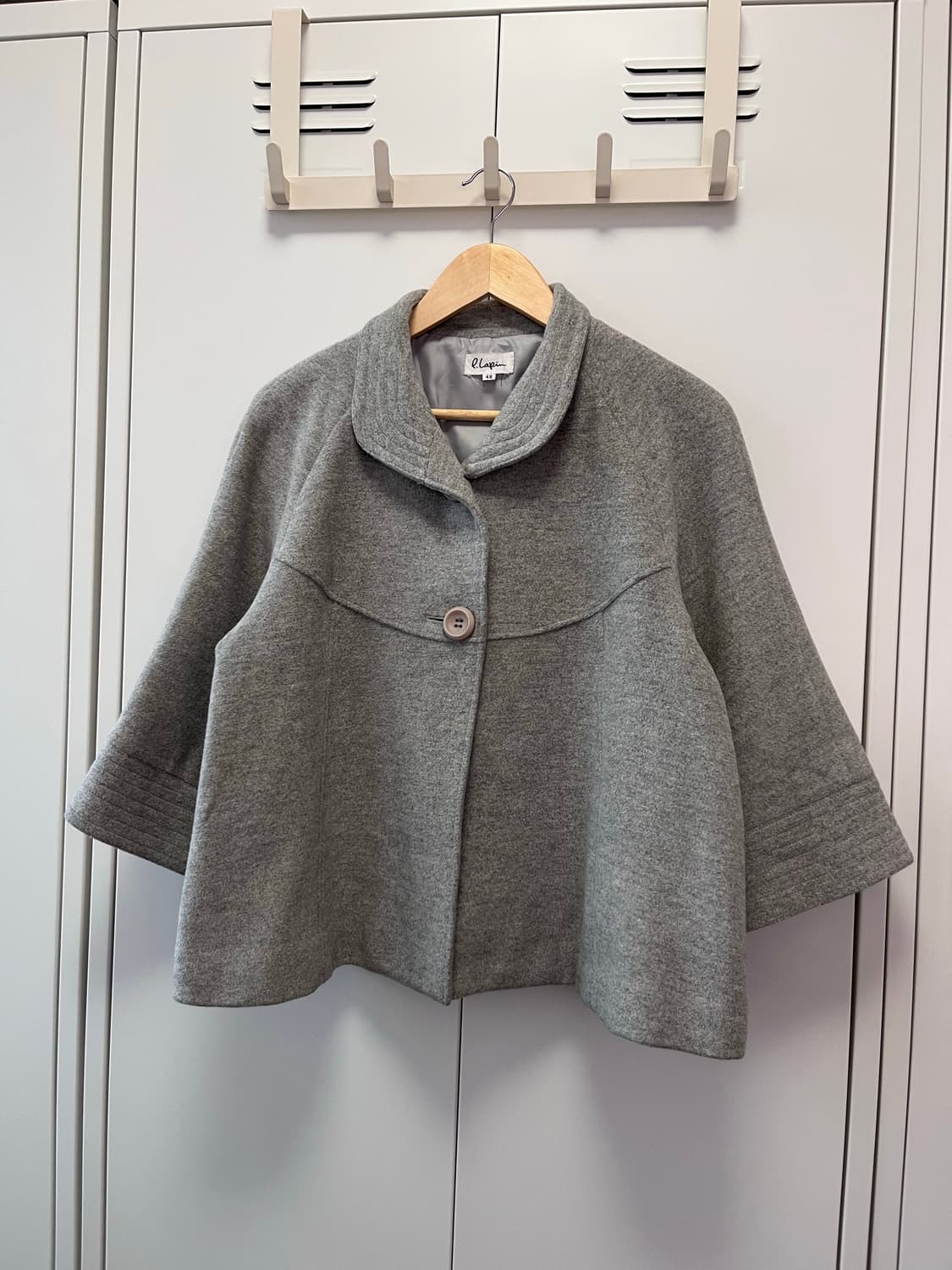 빈티지 투버튼 둥근카라 사와코 울코트 상품이미지3