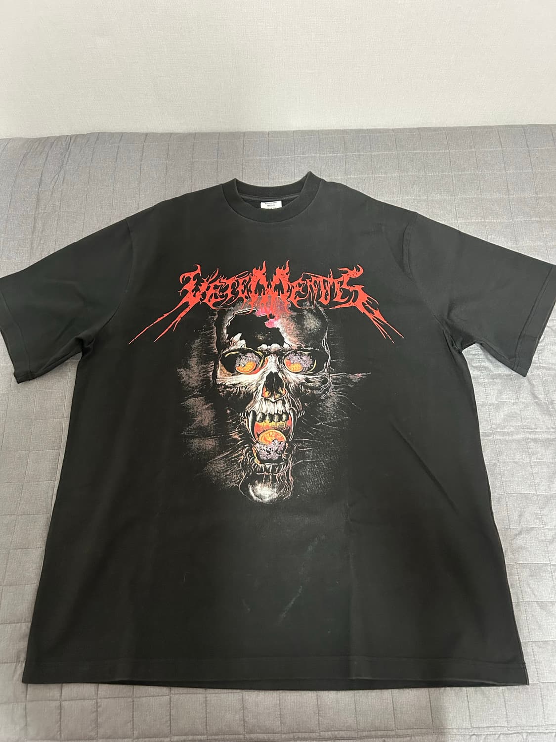 [XS] 베트멍 헤비메탈 스컬 앞판 반팔 티셔츠 상품이미지1