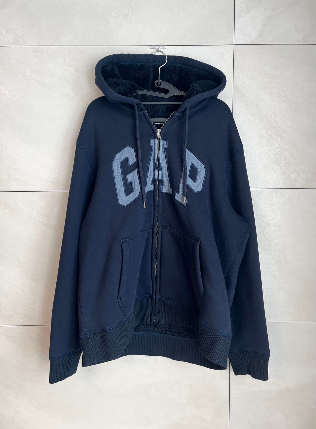 갭 GAP 양털퍼 후드집업 네이비 [XL] 상품이미지1