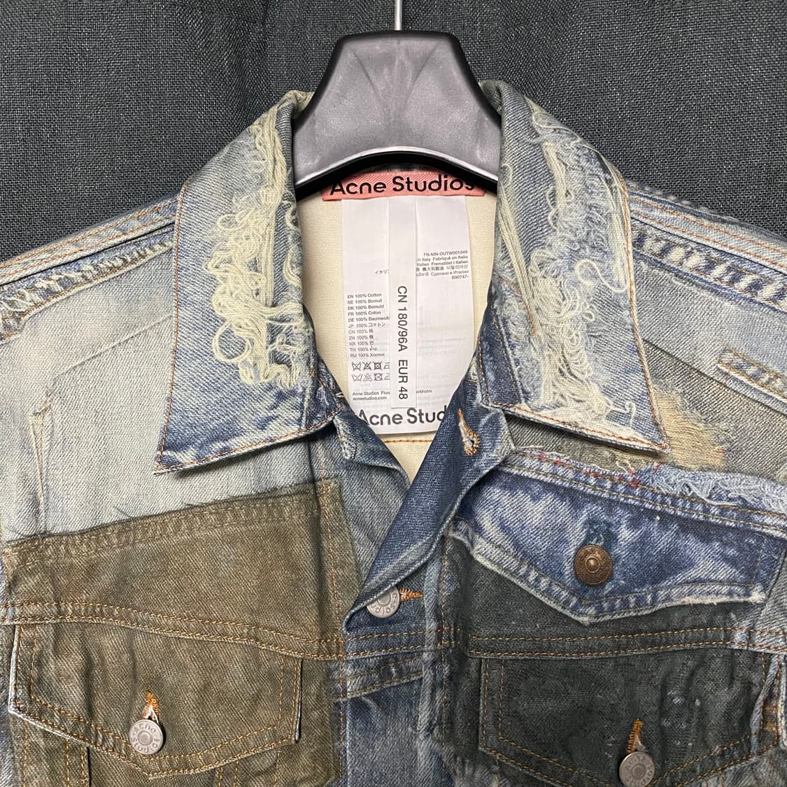 [Acne Studios]아크네 트롱프뢰유 프린트 데님 재킷 48 상품이미지3