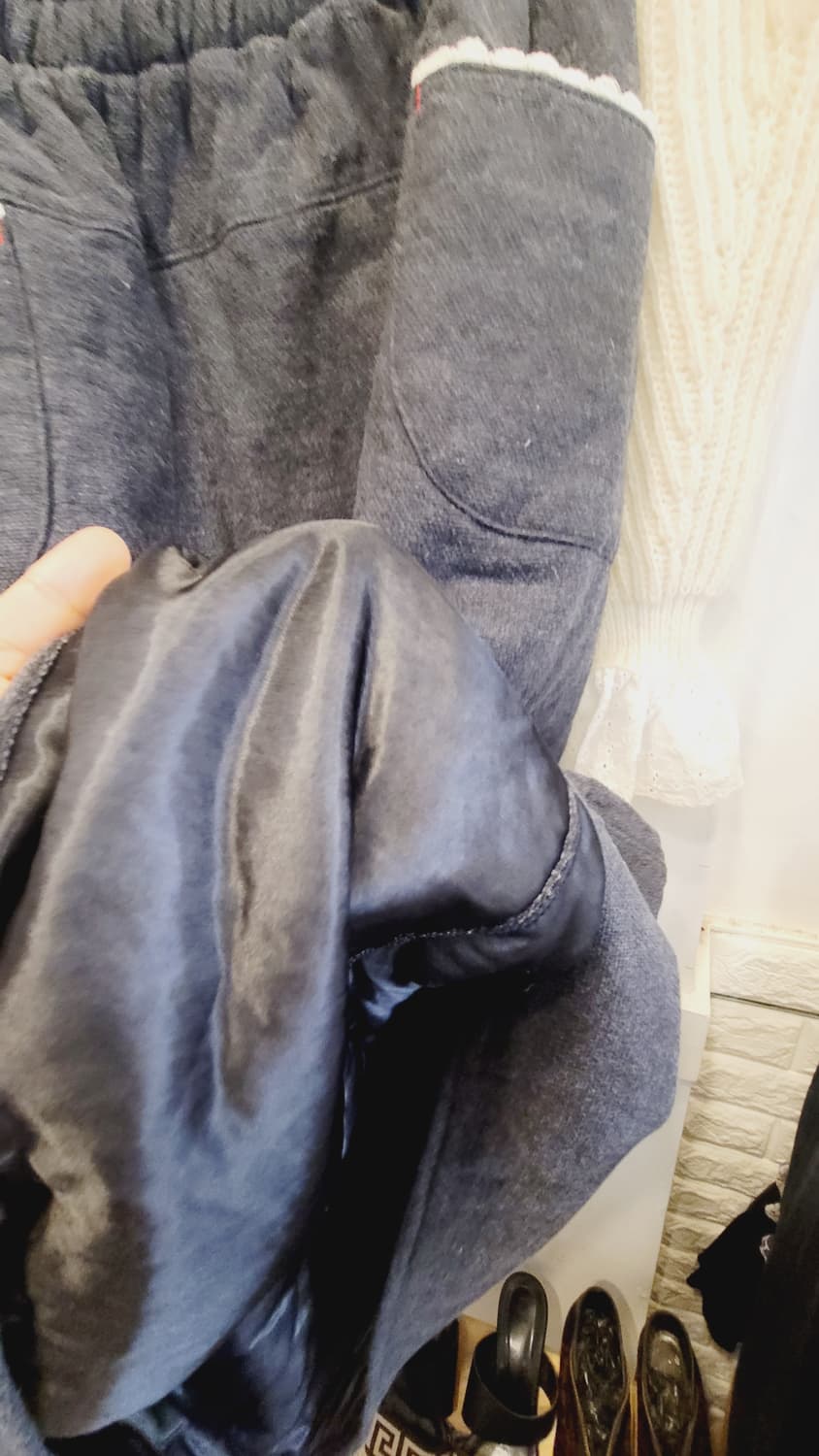 펀칭자수 레이스프릴 니트. 본딩 항아리 스커트 상품이미지1