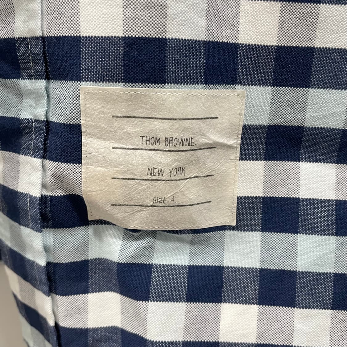 톰브라운/ 화이트 테이핑 옥스포드 체크 셔츠/ 4 상품이미지8