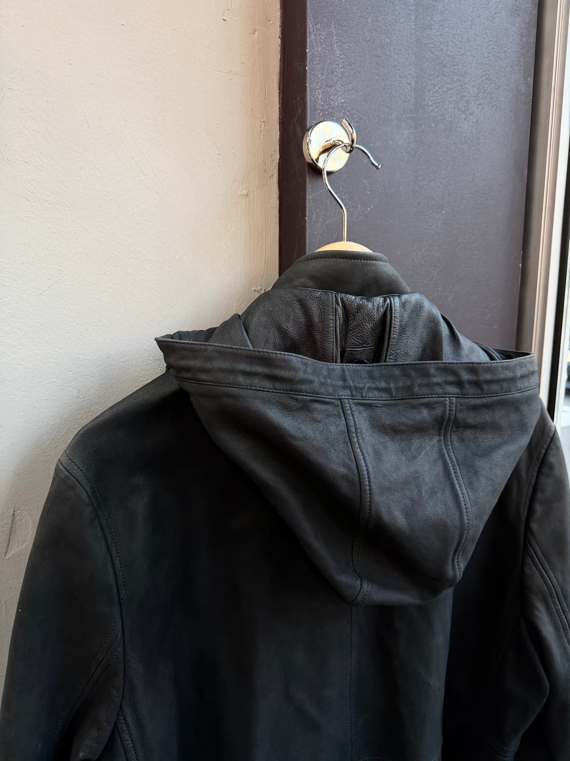 48/ 에르메네질도 제냐 레더 후드 자켓 상품이미지8