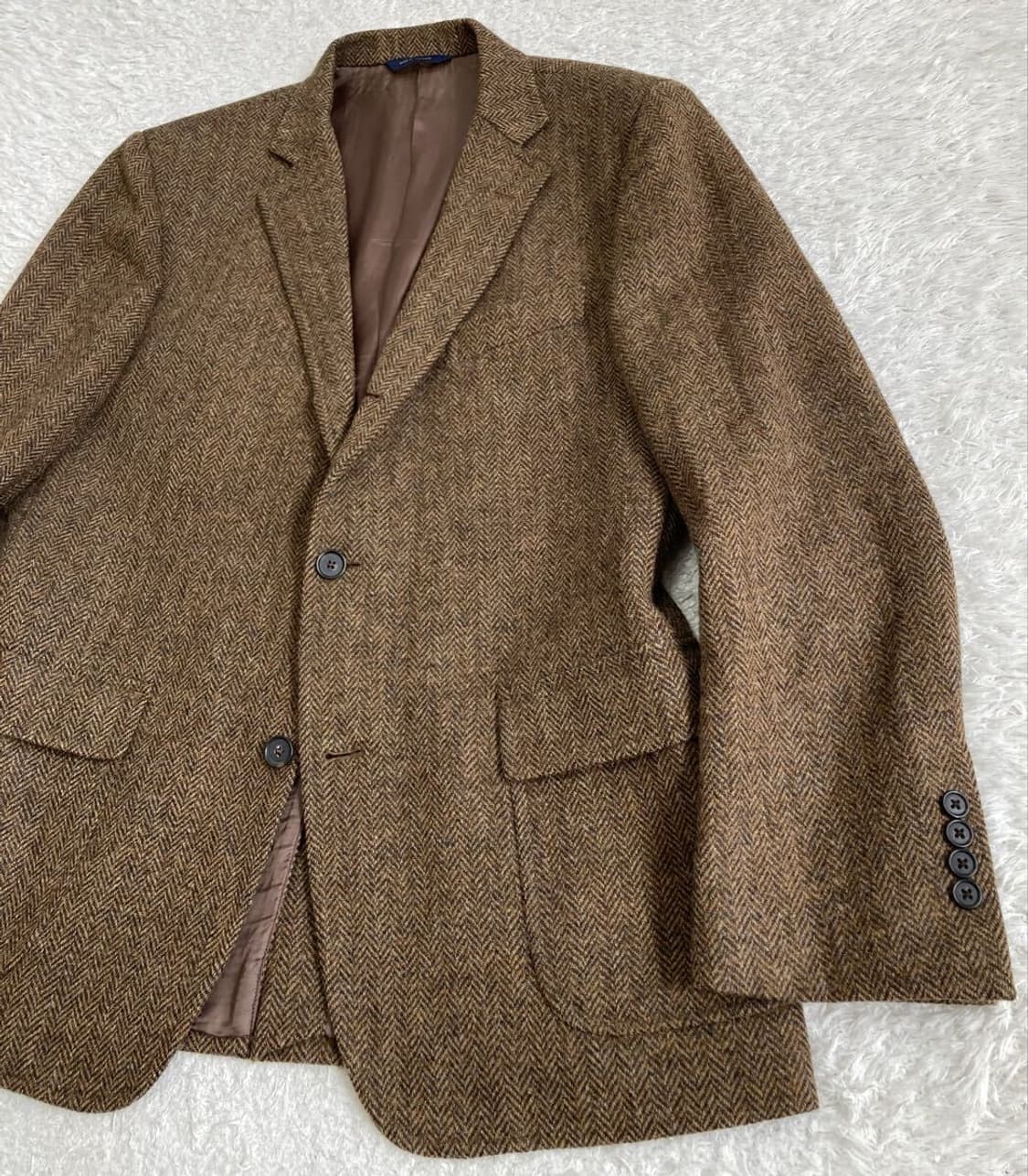 브룩스브라더스 브라운 헤링본 트위드 자켓 상품이미지4