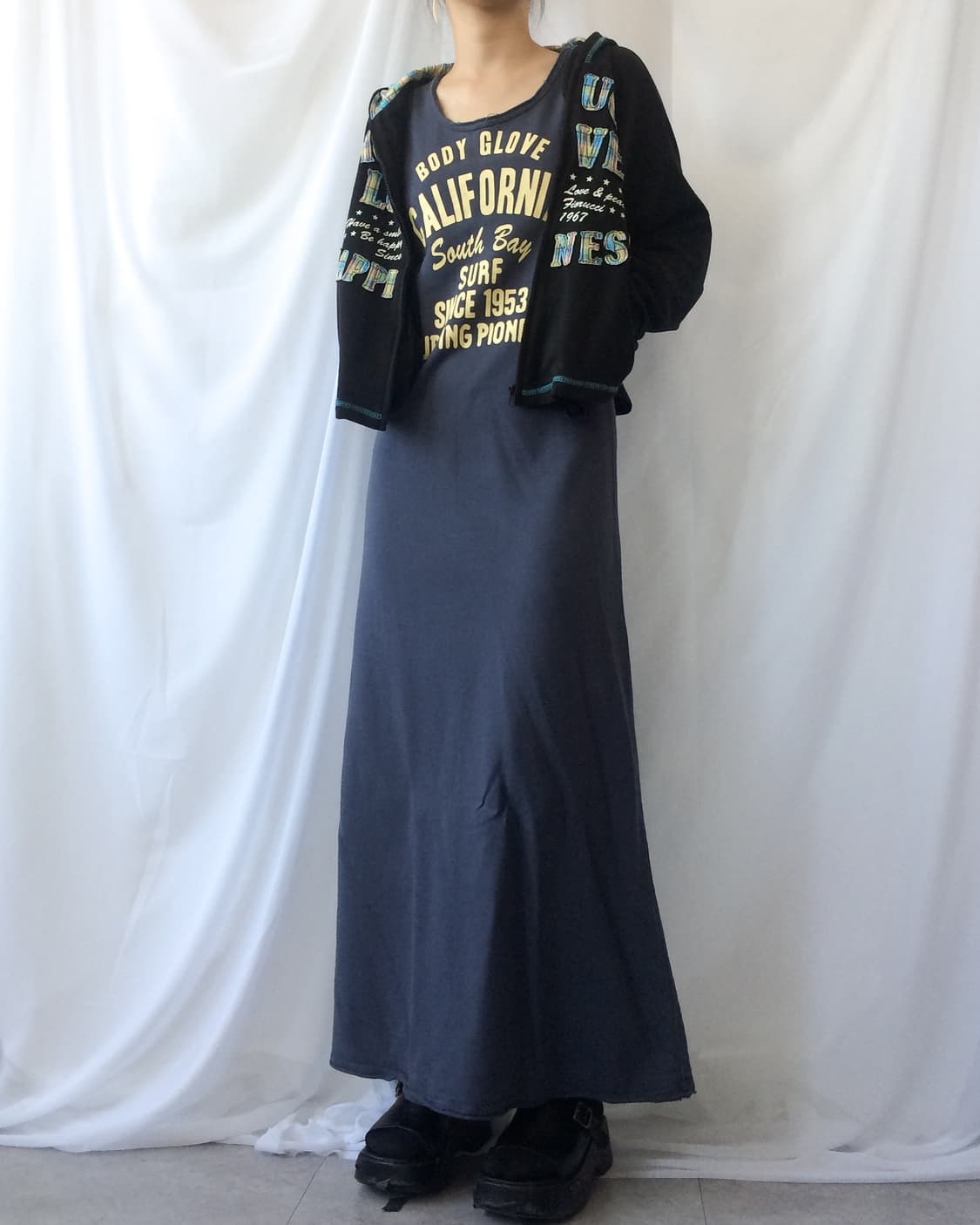 Lettering patch point hood zip up 상품이미지5