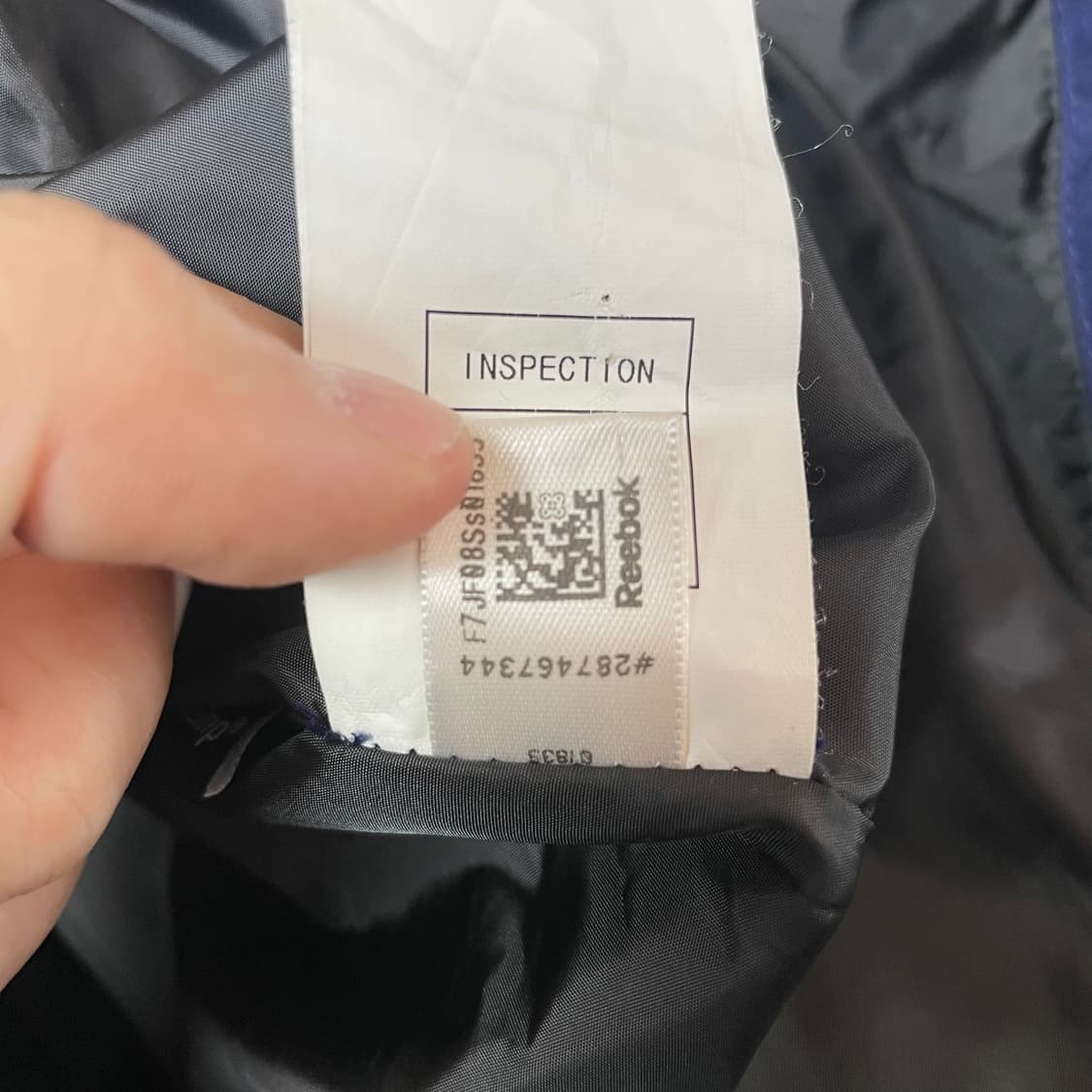 리복 로고 다운 네이비 후드 벤치 롱패딩 M 상품이미지8