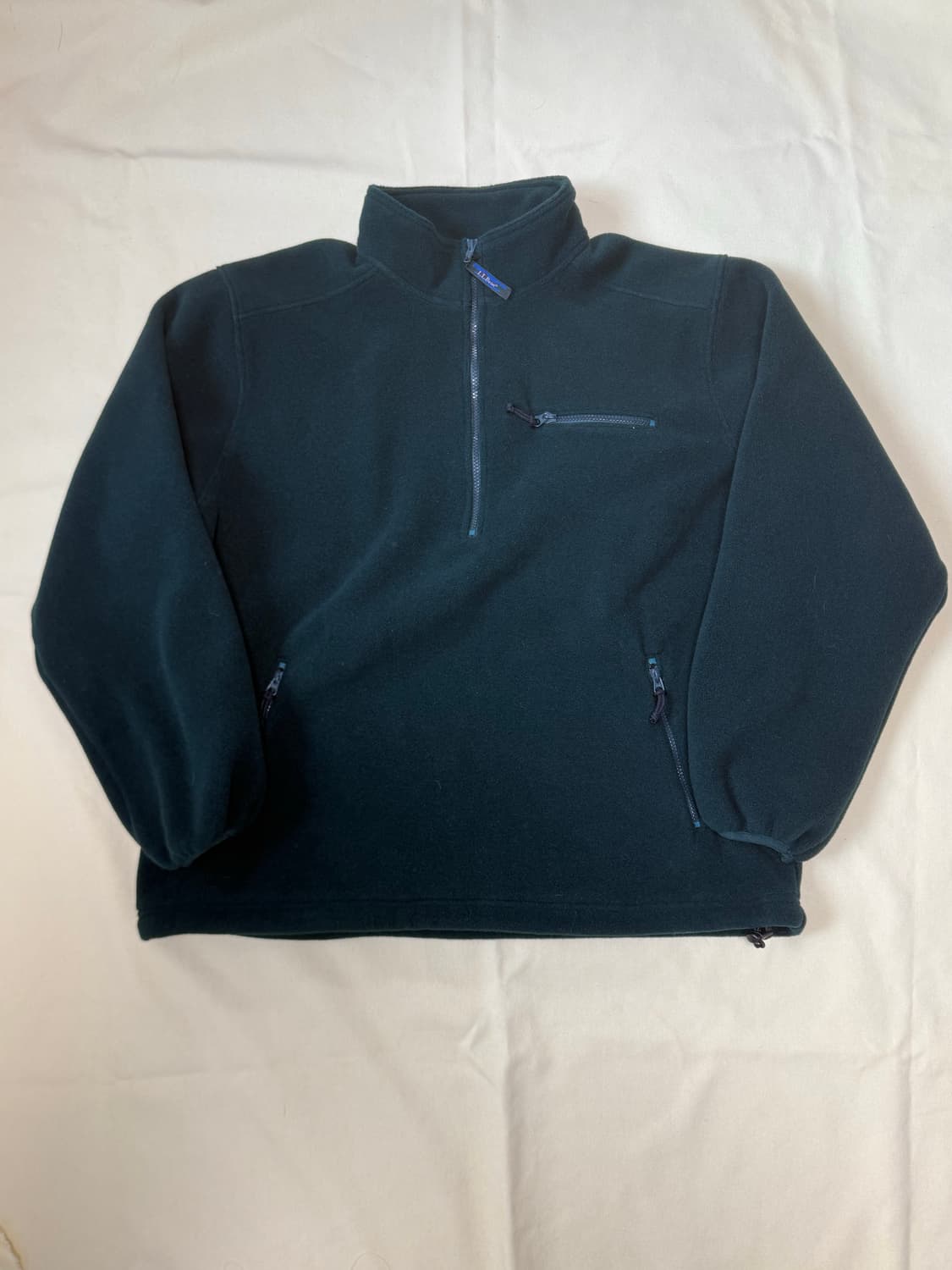 엘엘빈 헤비 플리스 풀오버 그린 90s 상품이미지1