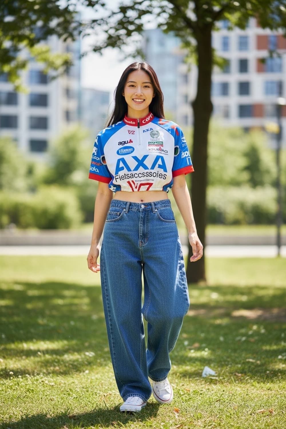 이탈리아 빈티지 유니폼 크롭 리폼 티셔츠 상품이미지3