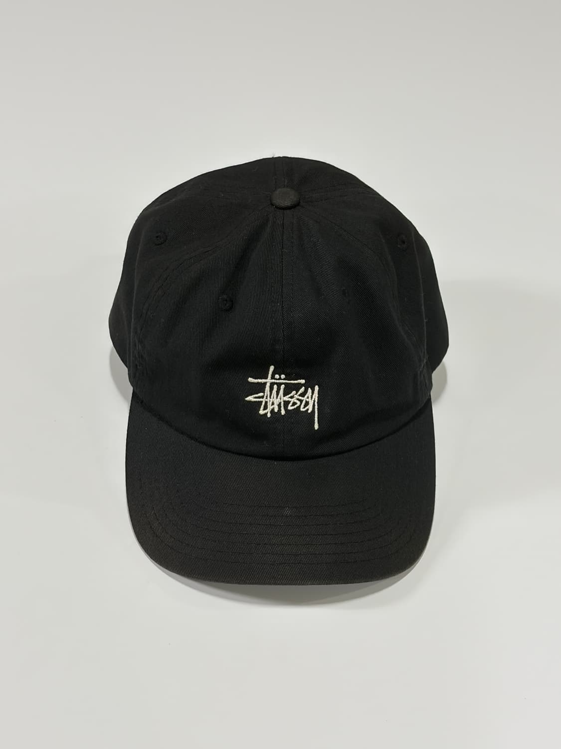 스투시(Stussy) 빈티지 블랙 볼캡 모자 상품이미지1