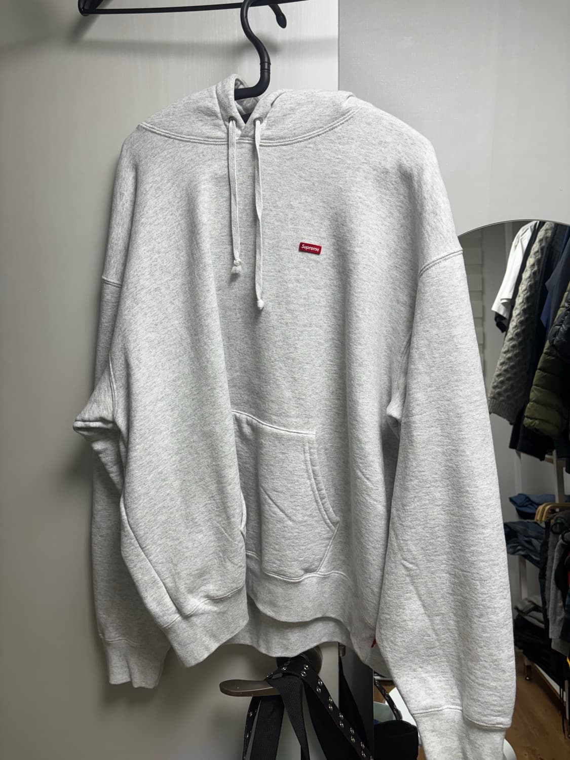 [L] 24 슈프림 스몰박스 후디 애쉬그레이 상품이미지2