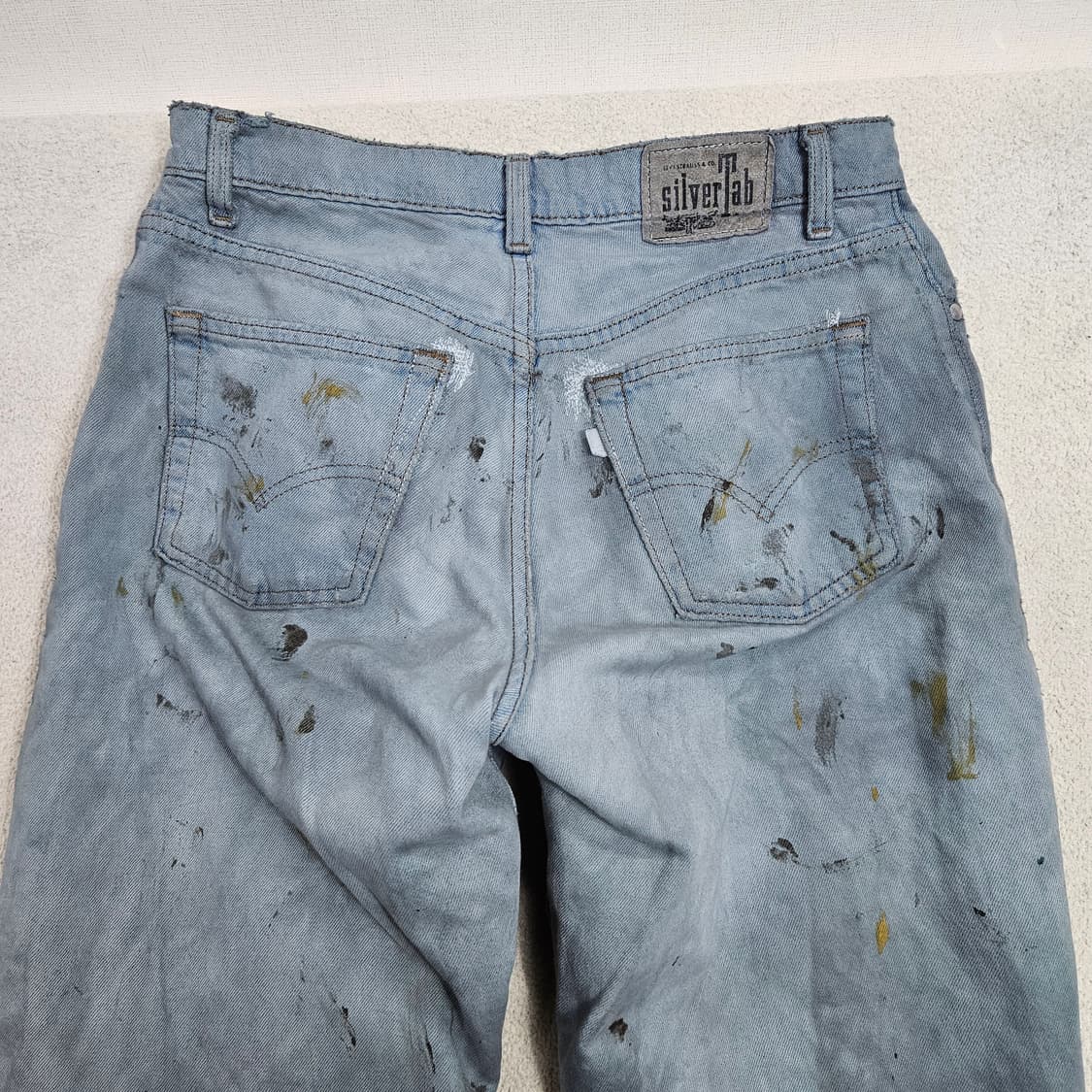 90s 리바이스 페인팅 실버탭 데님 31 32 Made in USA 상품이미지5