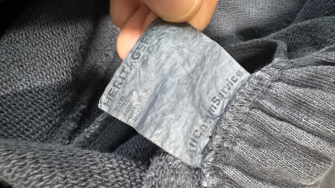 헤리티지플로스 HFC 스웻팬트 차콜 XL 상품이미지6