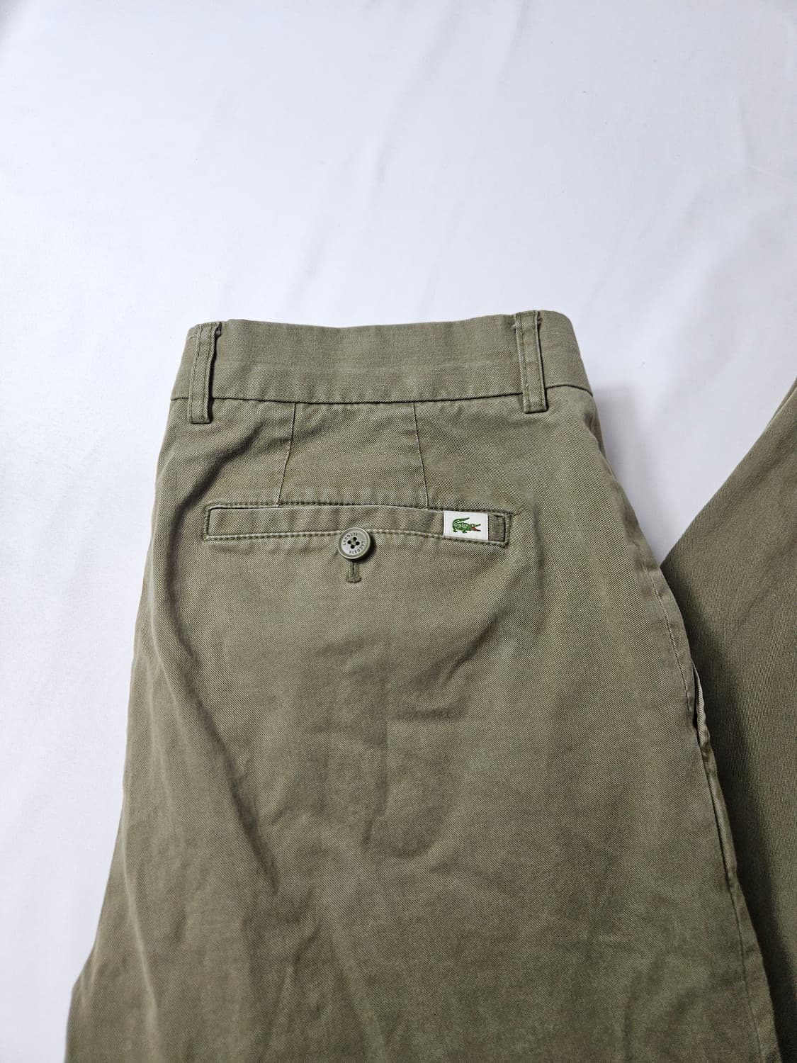 라코스테 테이퍼드 치노팬츠 코튼 슬랙스 바지 카키 32 상품이미지2