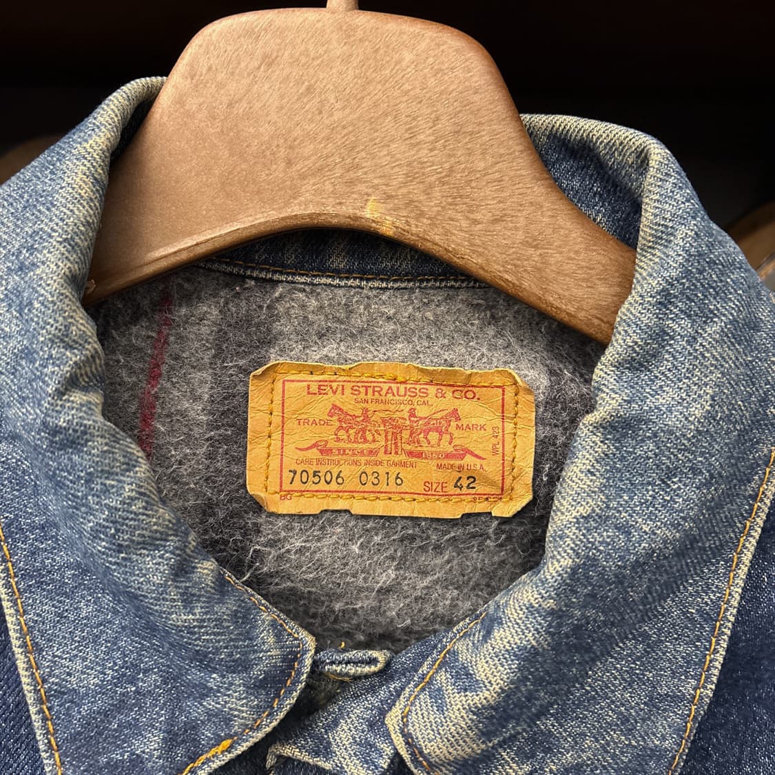00s 리바이스 블랭킷 라이닝 데님 트러커 자켓 상품이미지7