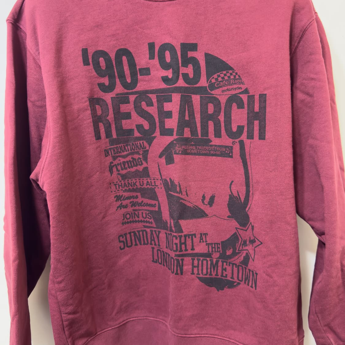 (새상품)비바스튜디오 리서치 맨투맨 버건디 L사이즈 상품이미지3