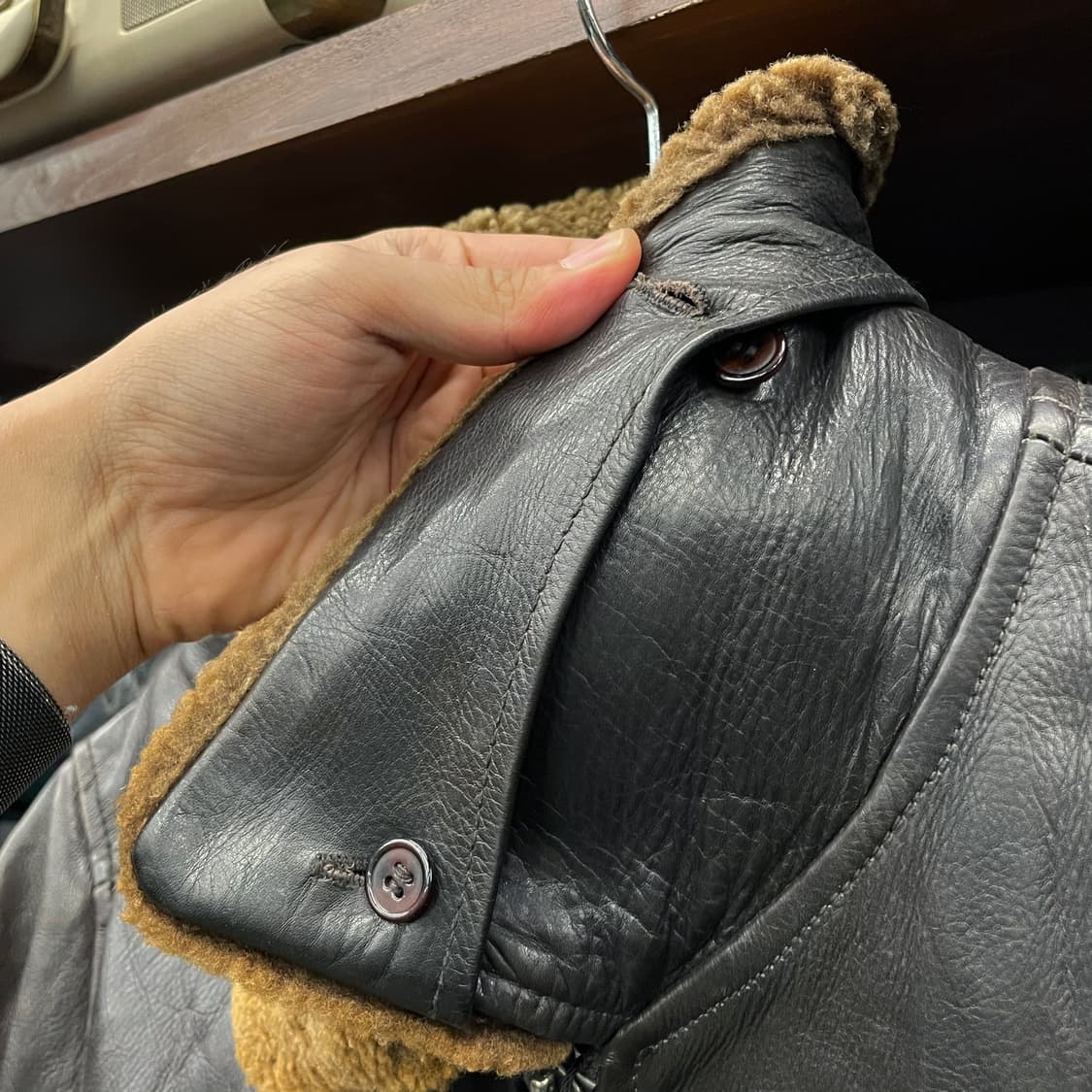 70s-80s Abram G-1 플라이트 리얼 레더 자켓 상품이미지5