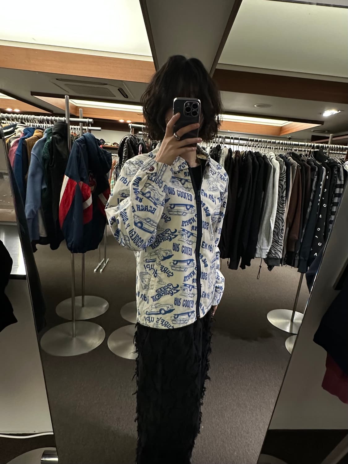 OS)슈가케인 캘리포니아 빈티지 아트워크 패턴 워크 코치 자켓 상품이미지1