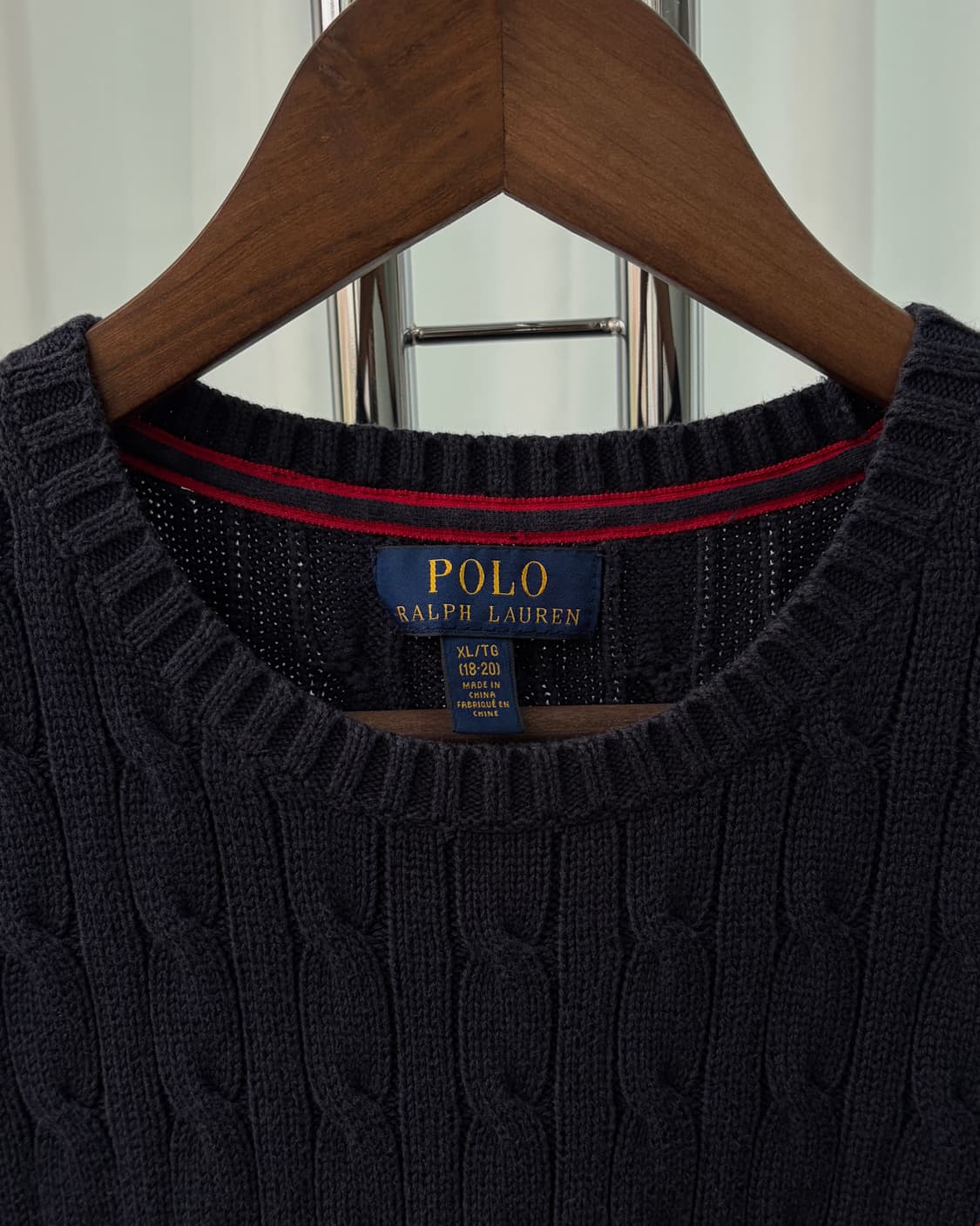 [M-L]폴로 랄프로렌 꽈배기 케이블 코튼 니트 navy 상품이미지6