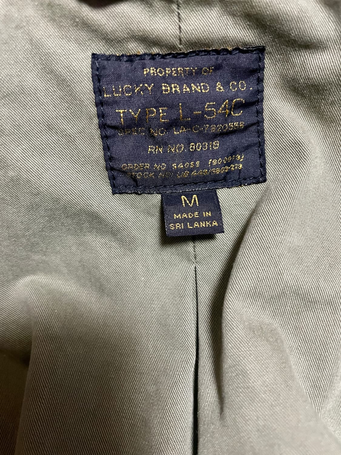 [M-100] 럭키브랜드 카키 M65 야상 자켓 상품이미지9