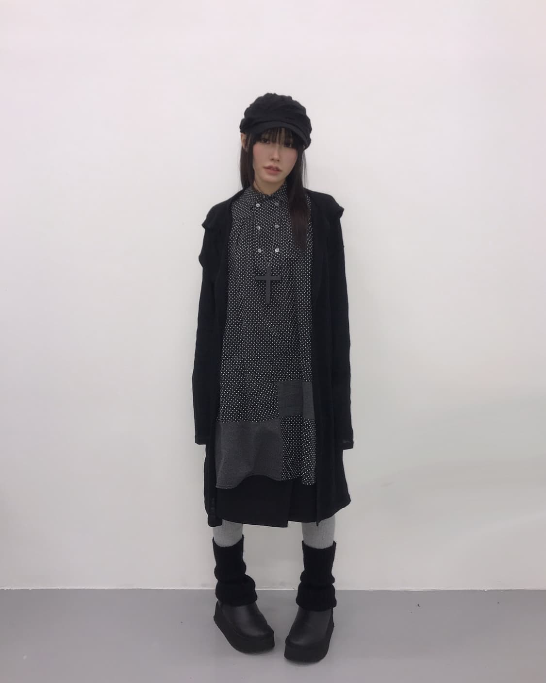 Jpn Black Hoodie Long Cardigans 상품이미지1
