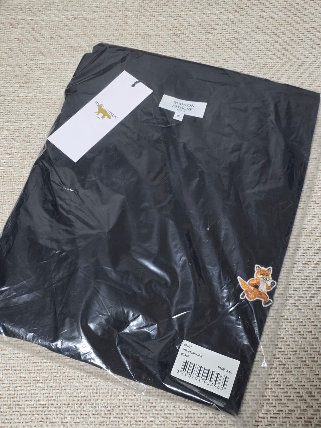 메종키츠네 스피디폭스 반팔 티셔츠 블랙 XXL 새상품 상품이미지3