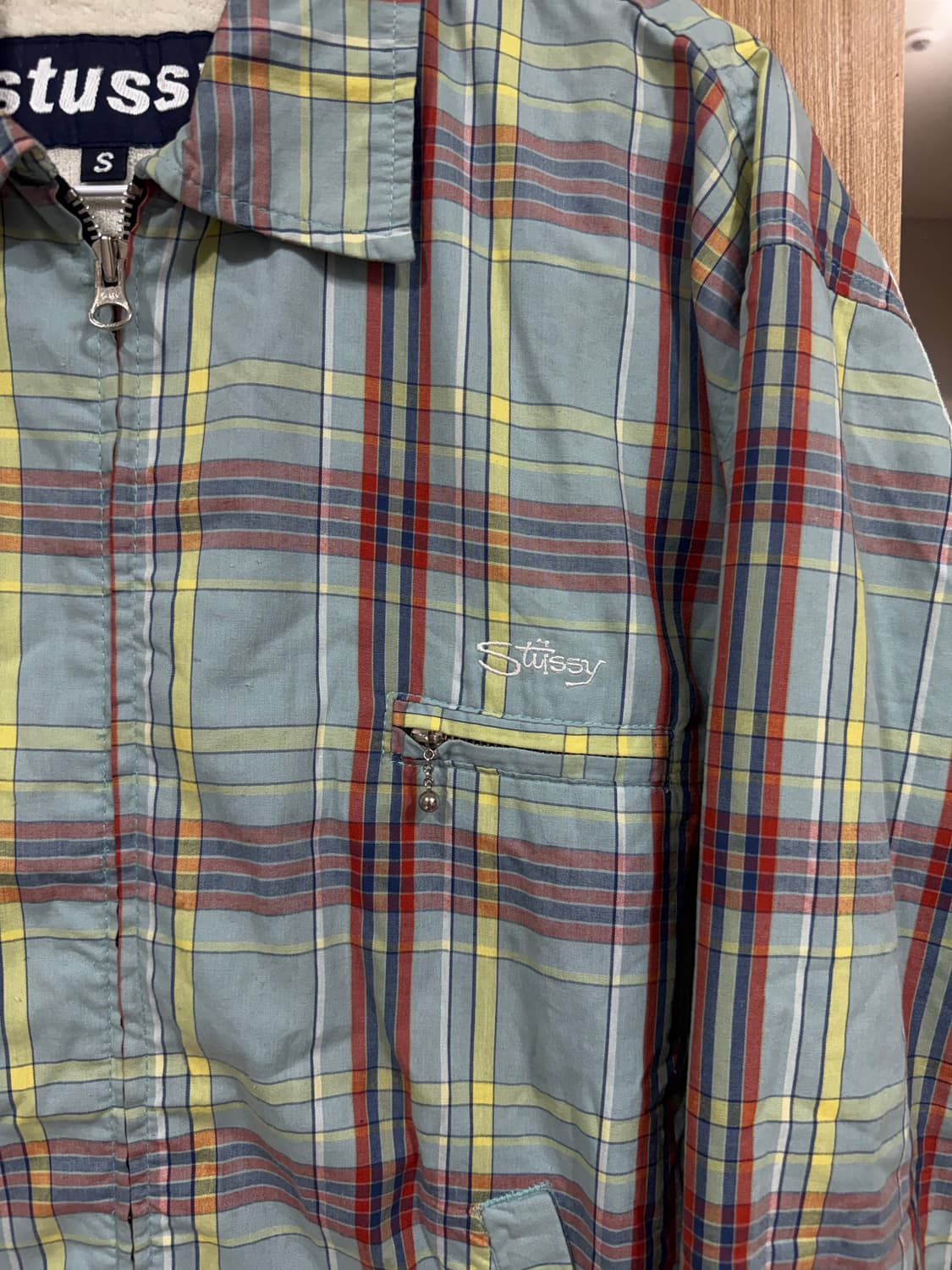 90s stussy plaid jacket (made in usa)  상품이미지1
