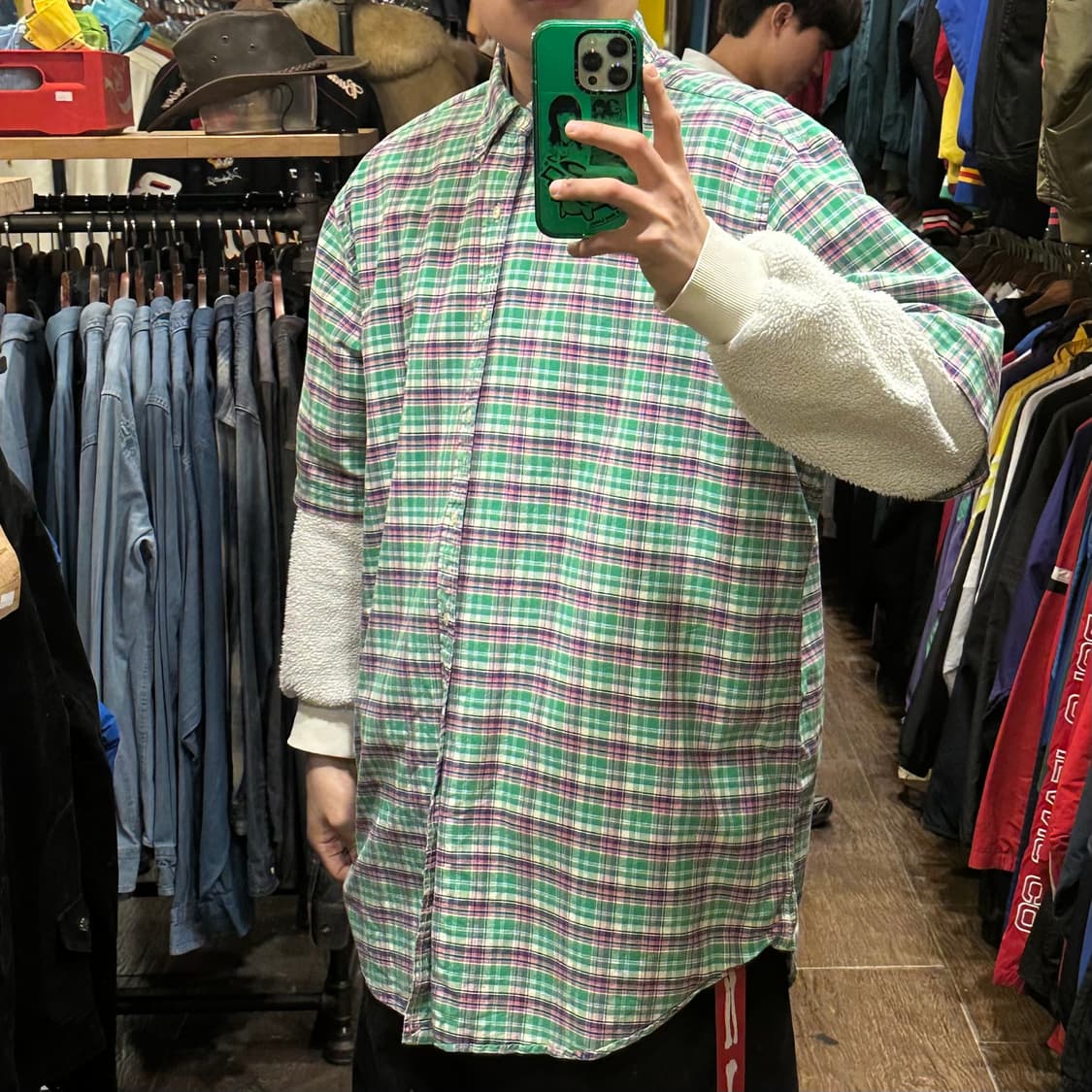 [HI] 폴로 랄프로렌 반팔셔츠 체크그린 상품이미지3