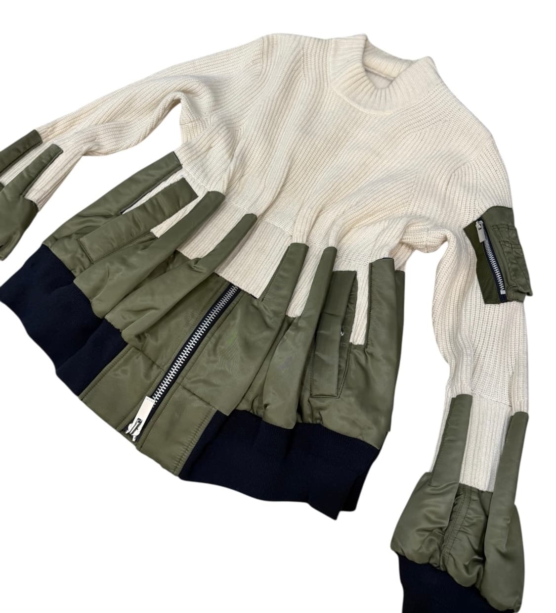 사카이 2019AW MA-1 하이브리드 니트 상품이미지4