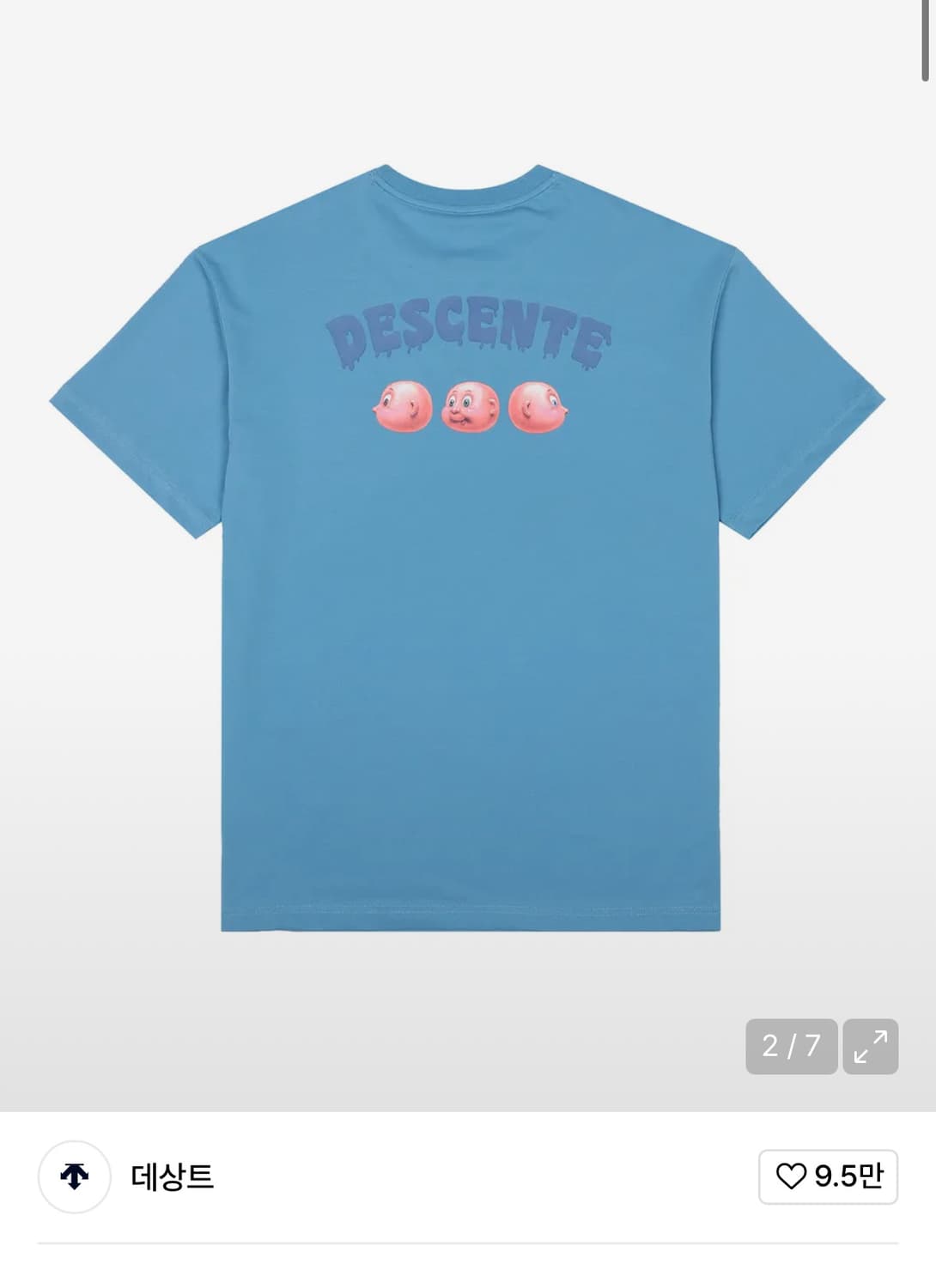 [DESCENTE x BALANSA] 그래픽 반팔 티셔츠 BLUE (SM 상품이미지1