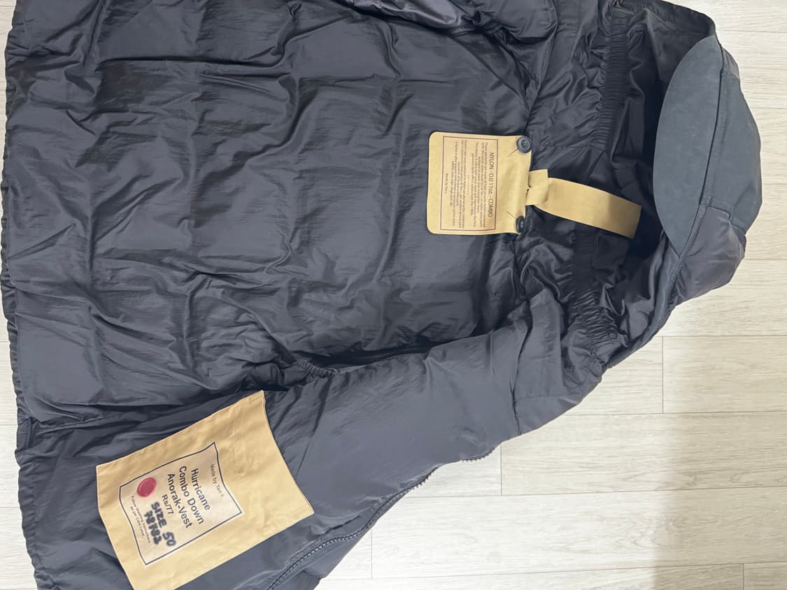 텐씨 허리케인 콤보 다운 아노락 블랙 50사즈 상품이미지2