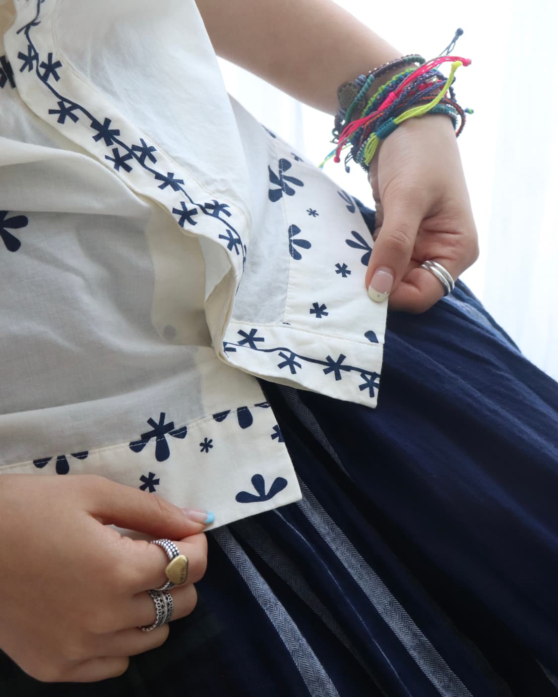 [Beams Boy] Floral Frill Collar Blouse 상품이미지6