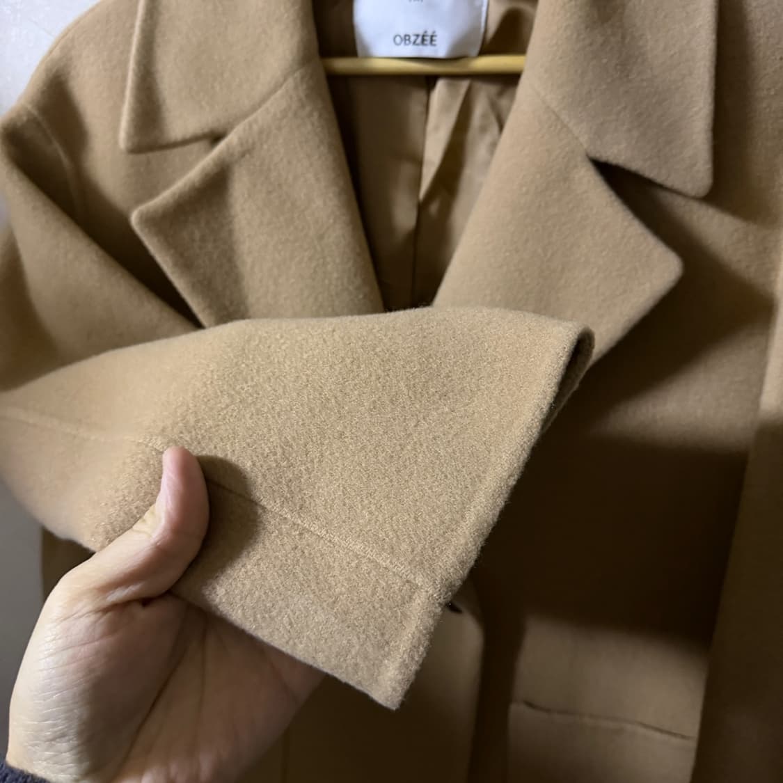 OBZEE 오브제 여성 캐시미어 코트 (66-77정도) 상품이미지4