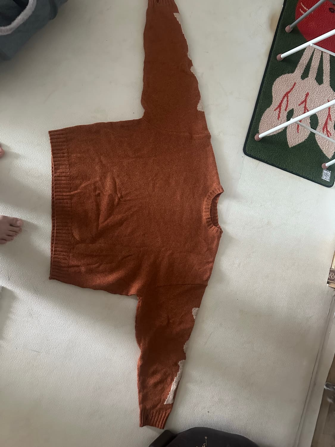 캐피탈 5g 울 본 크루넥 스웨터 오렌지 3사이즈 상품이미지2