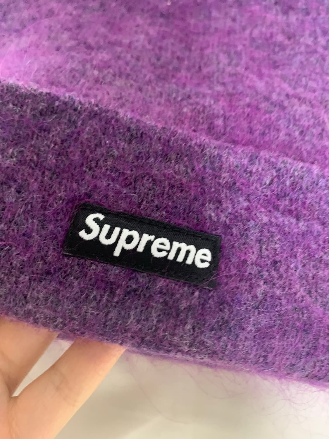 슈프림 모헤어 비니 퍼플 상품이미지2