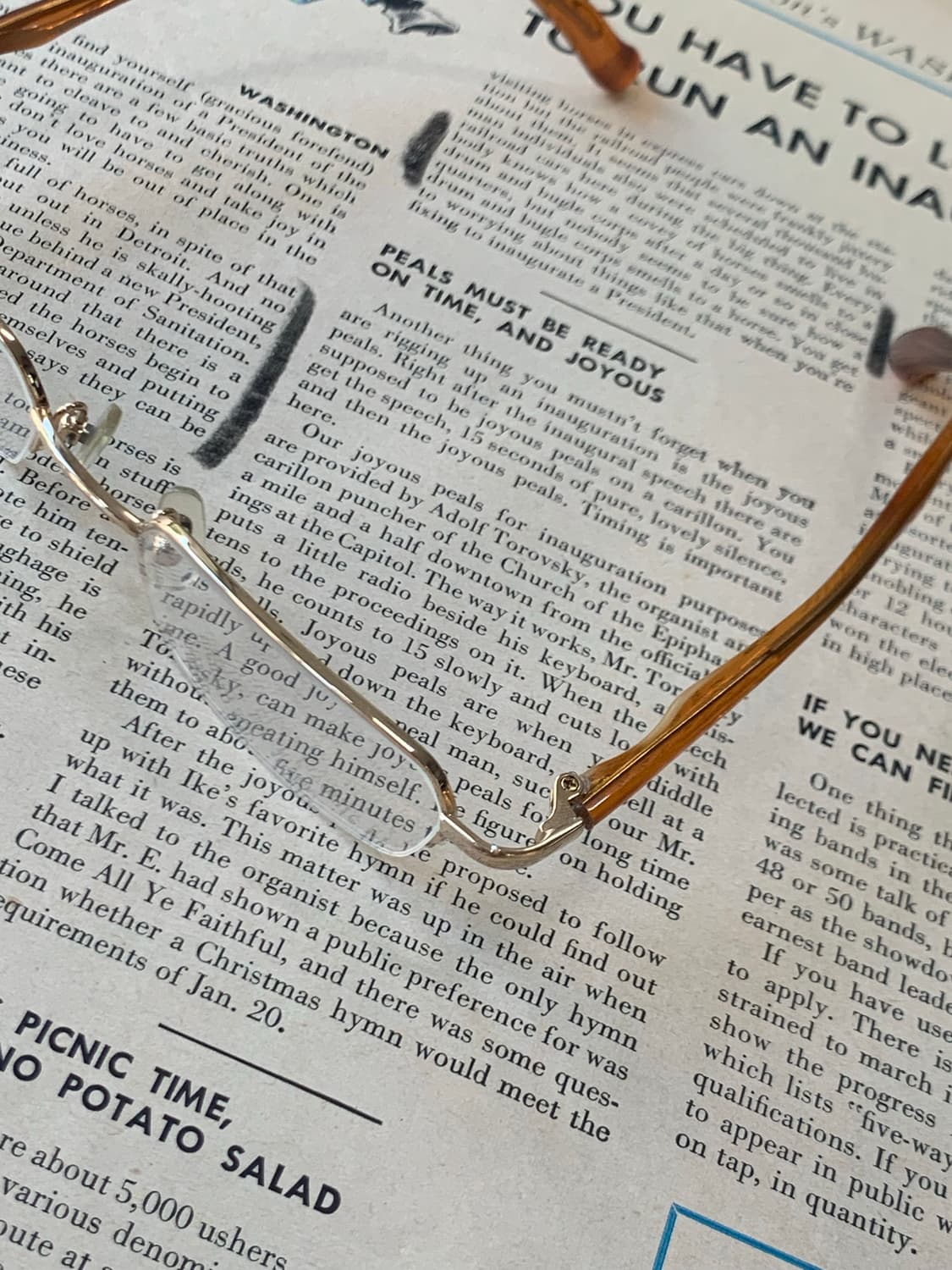 [픽키-599] 골드 메탈 하프림 안경테 브라운팁 안경 상품이미지3