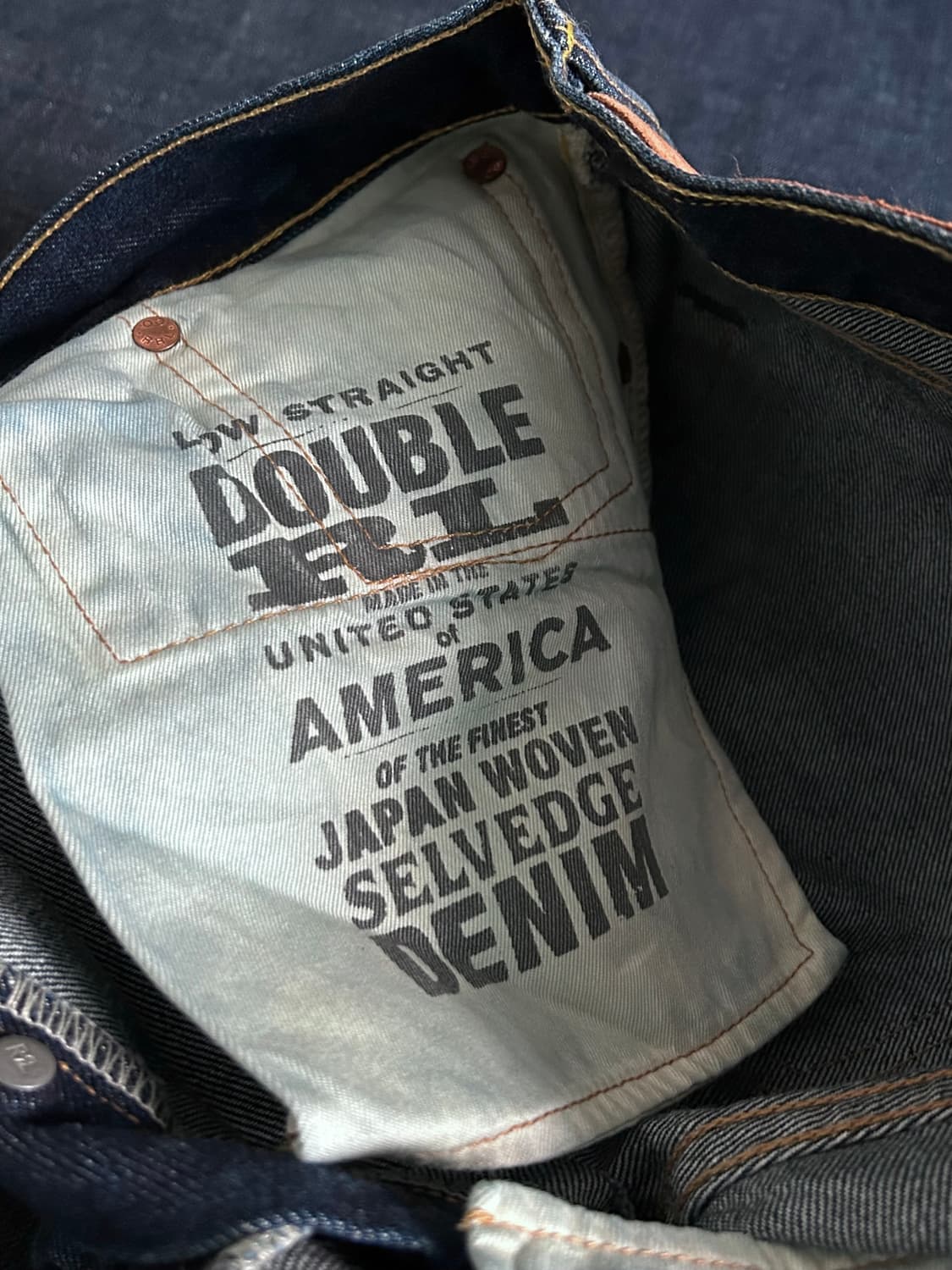 00s RRL 로우 스트레이트 셀비지 데님 팬츠 Made in USA 상품이미지10