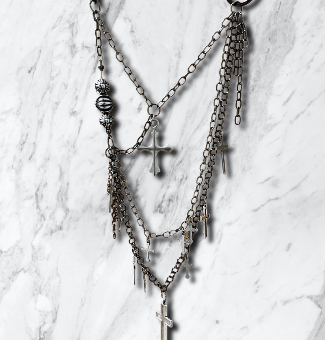 R6-06 Cross Layered Necklace 상품이미지1