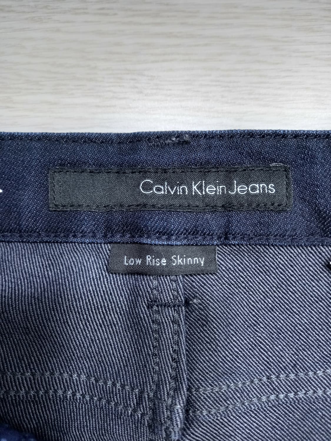 28 새상품 Calvin Klein 골반 스판 슬림일자 진청 28-888 상품이미지7