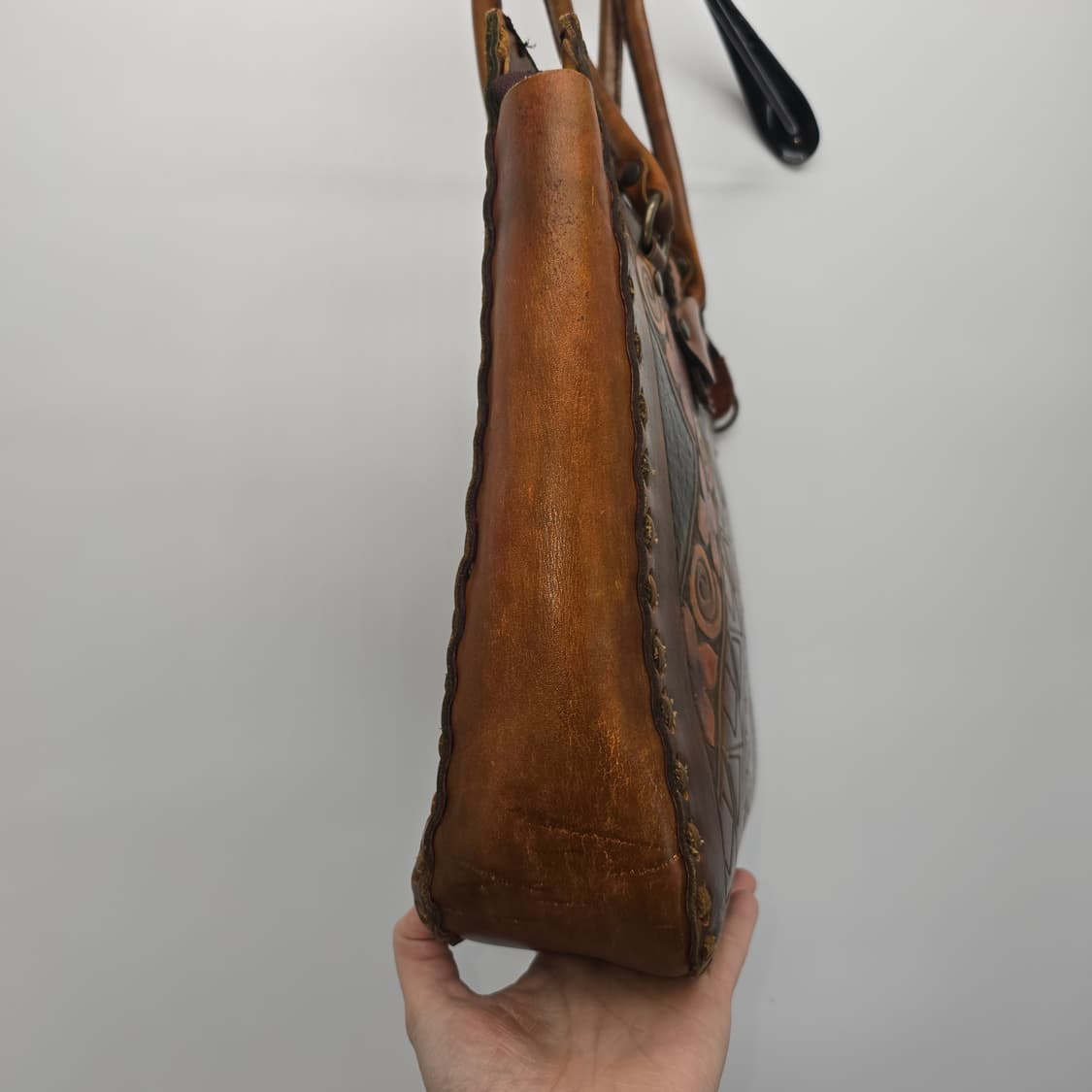 빈티지 리얼 소가죽 핸드메이드 토트백 / 엔틱 가죽가방 상품이미지9