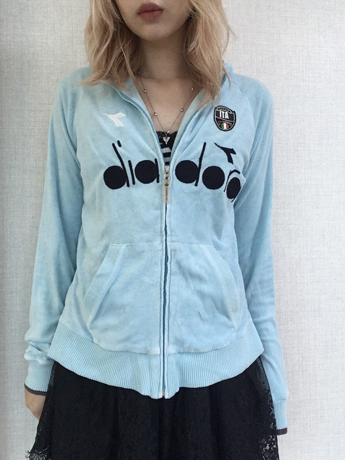 jpn vintage Diadora skublue tarry hood z 상품이미지4