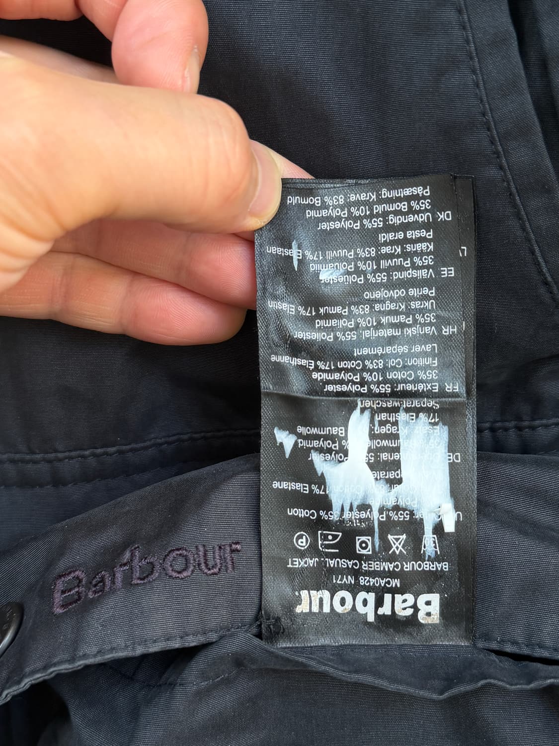 Barbour 바버 캠버 캐주얼 플랩포켓 블루종 자켓 L 상품이미지7