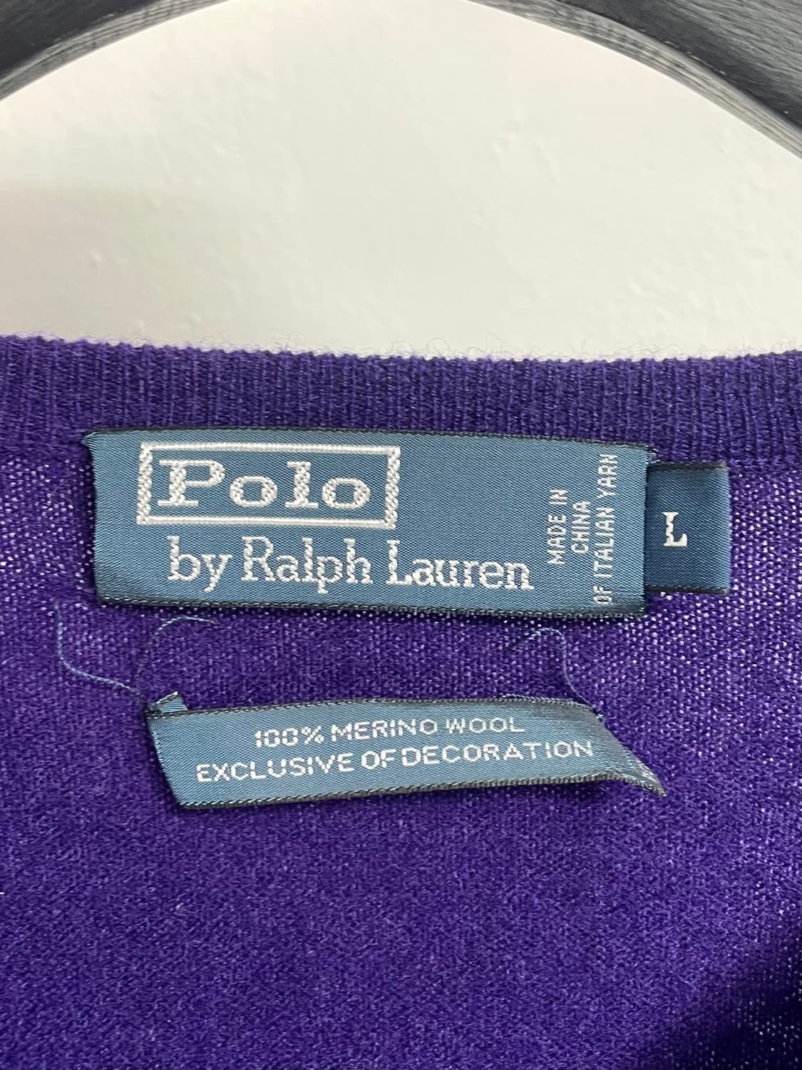 폴로 랄프로렌 밀라노 울 브이넥 니트 (on.557) 상품이미지4